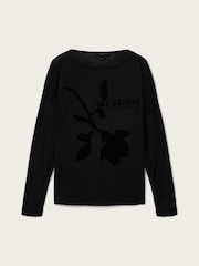 AllSaints Black Athea Rita Top - Image 6 of 6