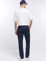 River Island Blue Slim Fit Smart Stretch Chino 100% Cotton Trousers - Image 2 of 4