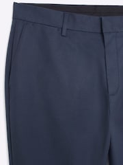 River Island Blue Slim Fit Smart Stretch Chino 100% Cotton Trousers - Image 4 of 4