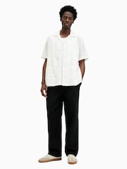 AllSaints Black Hanbury Trousers - Image 3 of 8