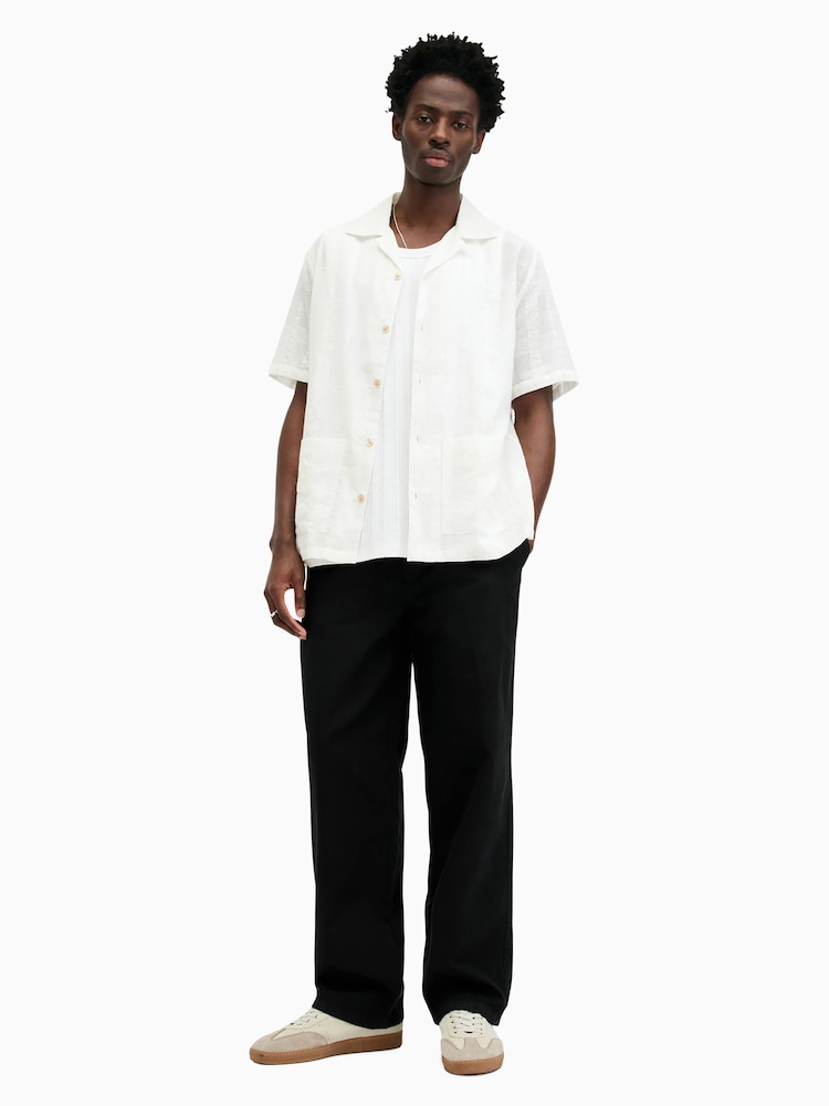 AllSaints Black Hanbury Trousers - Image 3 of 8