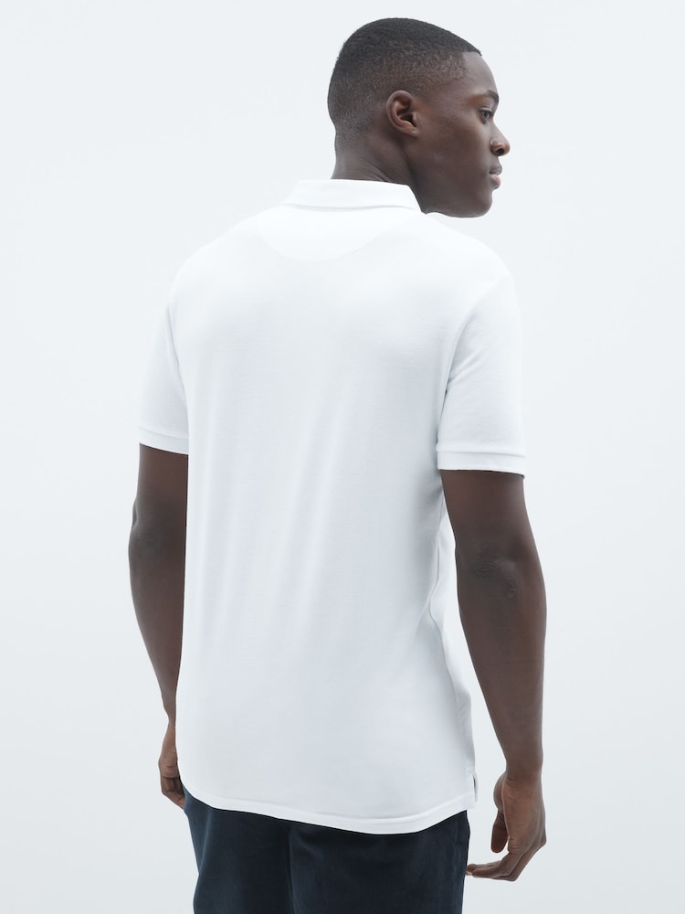 Lyle & Scott White Classic Polo Shirt - Image 3 of 7