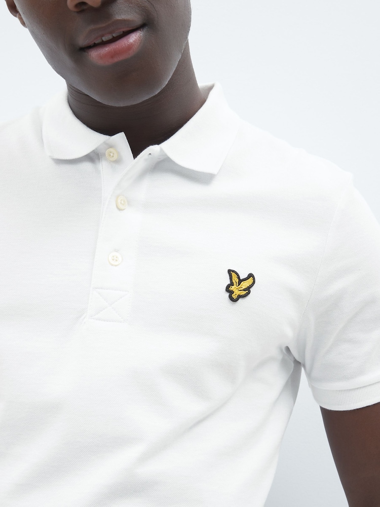 Lyle & Scott White Classic Polo Shirt - Image 4 of 7