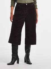 Simply Be Brown Cord Culotte Jeans - Image 1 of 4