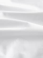 White Single Cuff Slim Fit Easy Care Tab Collar Oxford Smart Shirt - Image 8 of 8