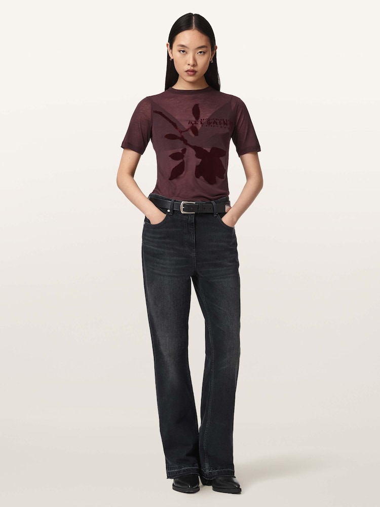 Красный - Футболка Allsaints Athea - Изображение 2 6
