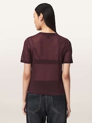 Красный - Футболка Allsaints Athea - Изображение 4 6