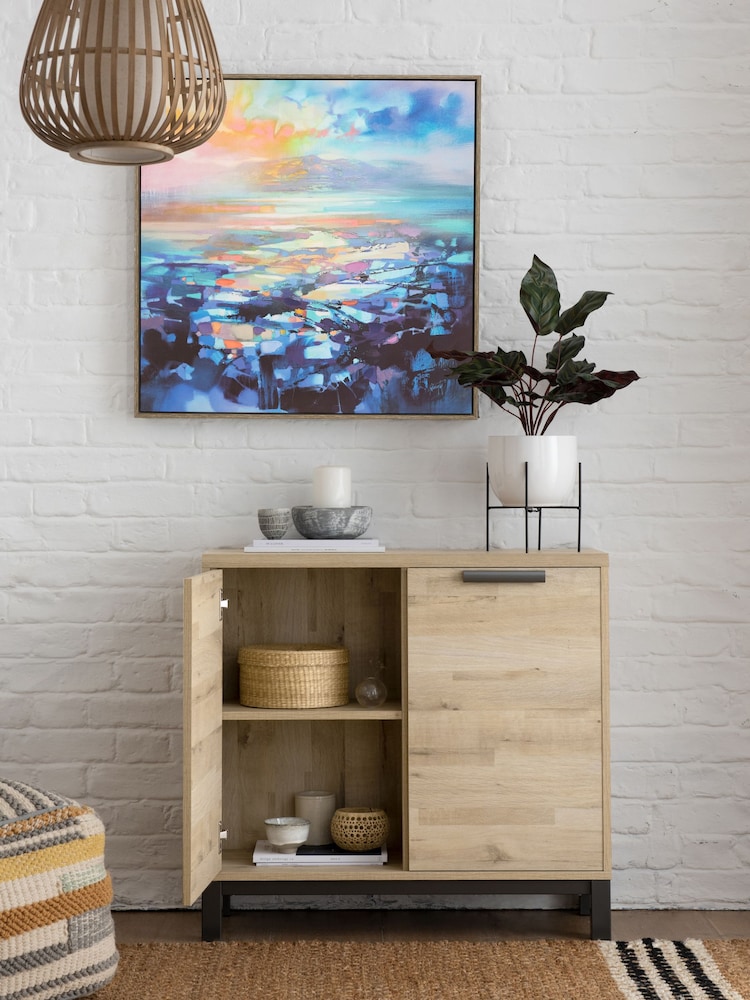 Light Bronx Oak Effect Small Sideboard - Image 1 of 6