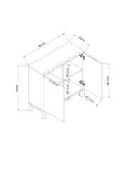 Light Bronx Oak Effect Small Sideboard - Image 6 of 6