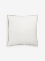 White 50 x 50cm Dalby Contrast Edge Cushion - Image 2 of 4