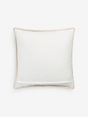 White 50 x 50cm Dalby Contrast Edge Cushion - Image 3 of 4