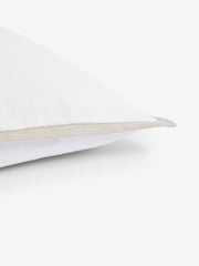 White 50 x 50cm Dalby Contrast Edge Cushion - Image 4 of 4