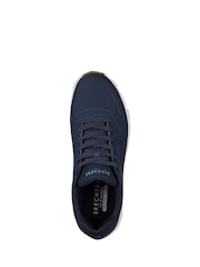 Skechers Blue Standard Fit Mens Uno Stand On Air Lace-Up Sports Trainers - Image 6 of 12