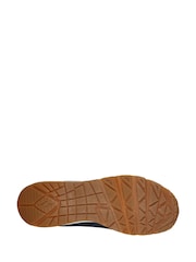 Skechers Blue Standard Fit Mens Uno Stand On Air Lace-Up Sports Trainers - Image 7 of 12