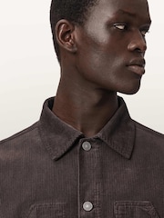 AllSaints Brown Mukesh Cord Shacket - Image 3 of 7