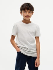 Tommy Hilfiger Grey Essential Flag Embroidery Crew Neck T-Shirt - Image 1 of 6