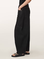 AllSaints Black Carter Button Jeans - Image 4 of 8
