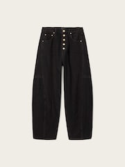 AllSaints Black Carter Button Jeans - Image 8 of 8