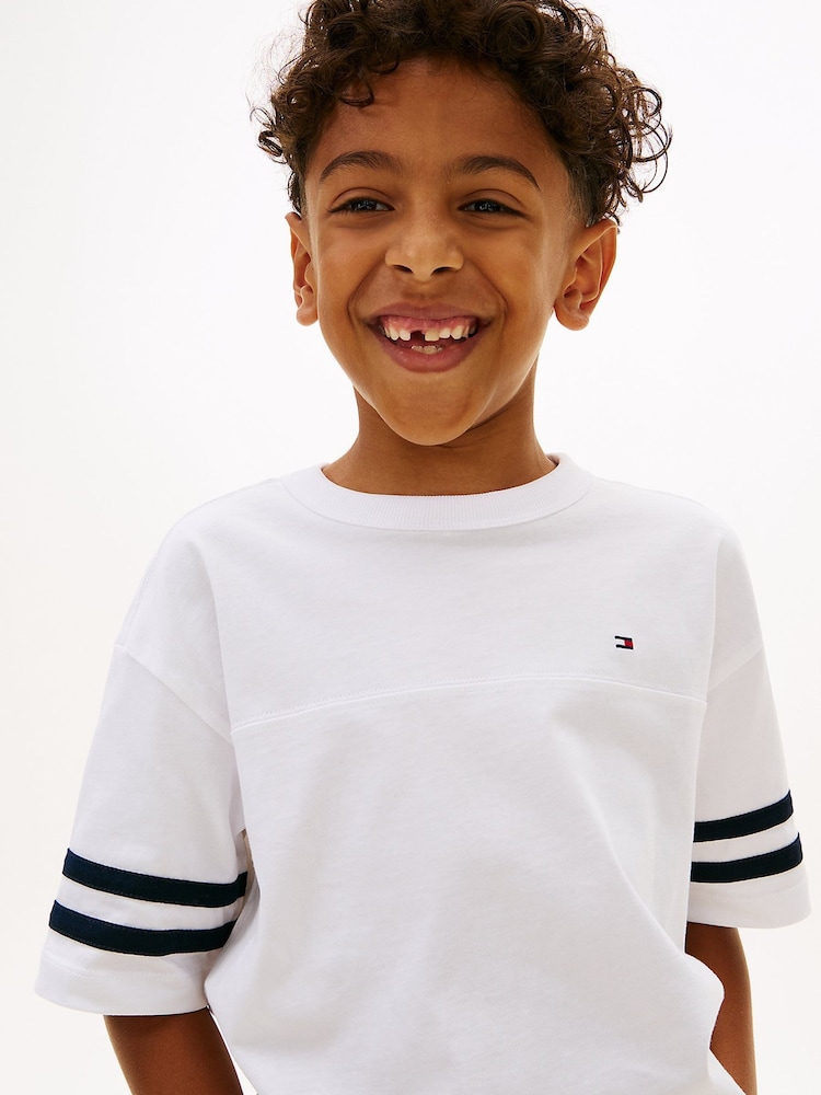 Tommy Hilfiger Stribet Ærme Jersey T-shirt - Billede 2 af 5