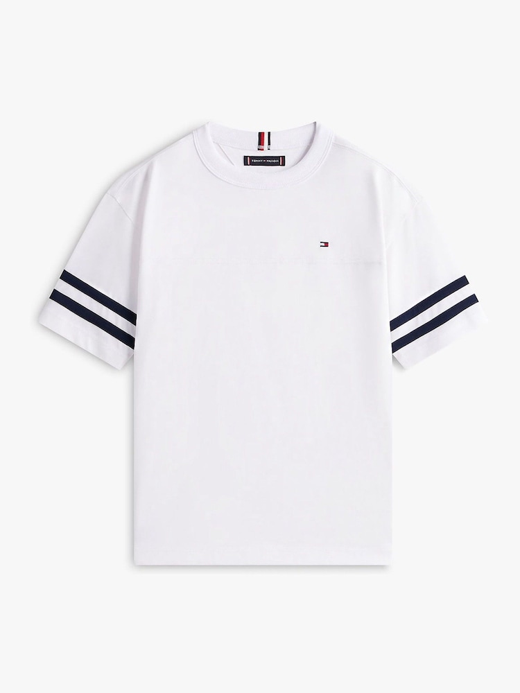 Tommy Hilfiger Stribet Ærme Jersey T-shirt - Billede 5 af 5