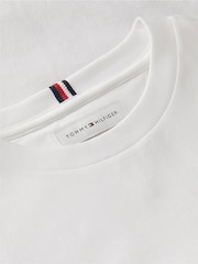 Tommy Hilfiger White Essential Flag Embroidery Crew Neck T-Shirt - Image 6 of 6