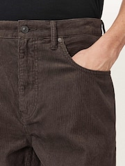 AllSaints Brown Rivet Cord Jeans - Image 3 of 8