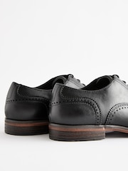 Black Oxford Toe Cap Shoes - Image 3 of 5