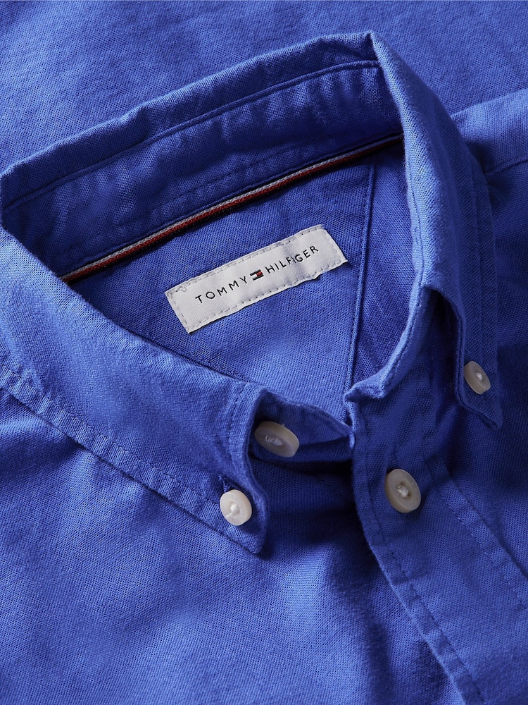 Tommy Hilfiger Noble Blue Essential Button-Down Oxford Shirt - Image 6 of 6 Tommy Hilfiger Noble Blue Essential Button-Down Oxford Shirt - Image 6 of 6