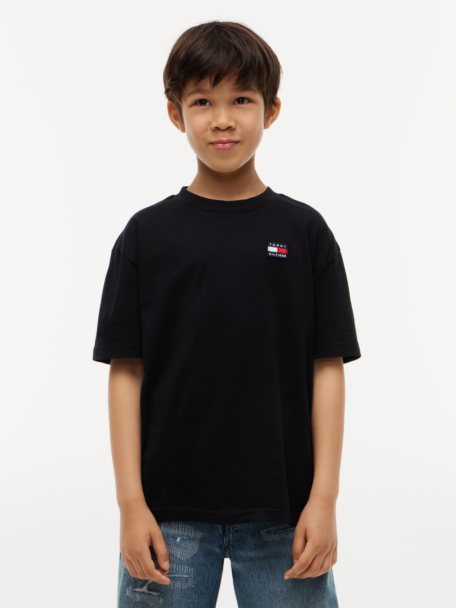 Tommy Hilfiger Kids' Heritage Flag T-Shirt Black 16Y - Image 4
