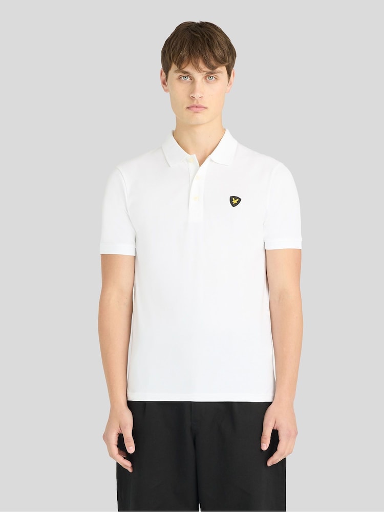 Lyle & Scott White Shield Badge Polo Shirt - Image 1 of 5