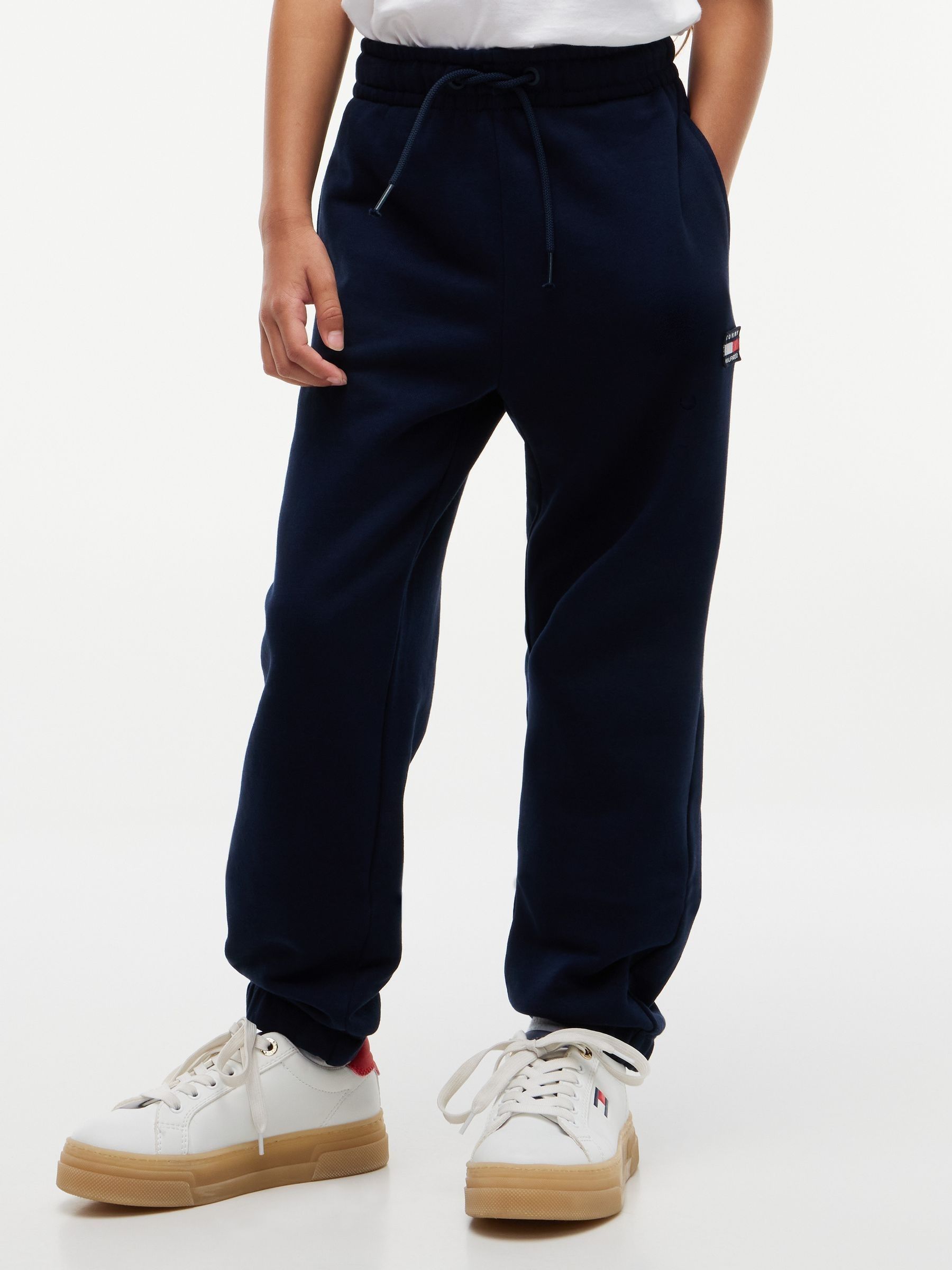 Tommy Hilfiger Boys Kids' Heritage Flag Jog Closed Hem Fleece Joggers - Night Navy - 16Y - Image 6