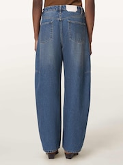 AllSaints Blue Carter Button Jeans - Image 5 of 8