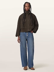 AllSaints Blue Carter Button Jeans - Image 6 of 8
