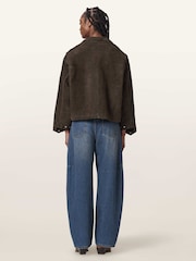 AllSaints Blue Carter Button Jeans - Image 7 of 8