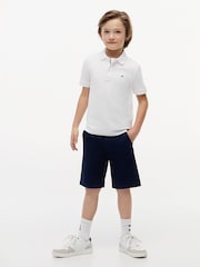 Balta - Tommy Hilfiger Essential Regular Fit Signature polo marškinėliai - 2 paveikslėlis iš 8