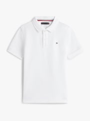 Balta - Tommy Hilfiger Essential Regular Fit Signature polo marškinėliai - 7 paveikslėlis iš 8