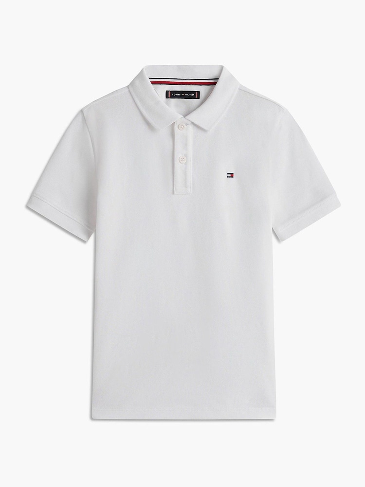 Balta - Tommy Hilfiger Essential Regular Fit Signature polo marškinėliai - 8 paveikslėlis iš 8