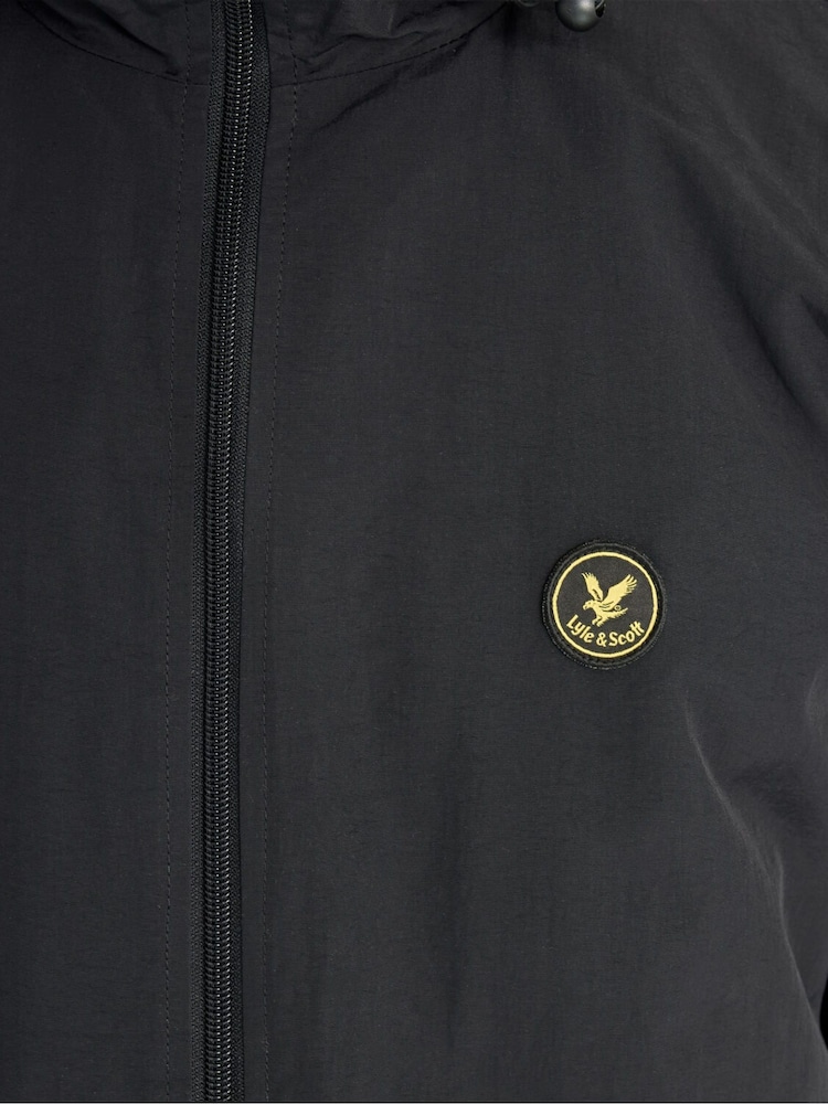 Lyle & Scott Black Circular Badge Zip Through Jacket - Image 5 of 5 Lyle & Scott Black Circular Badge Zip Through Jacket - Image 5 of 5