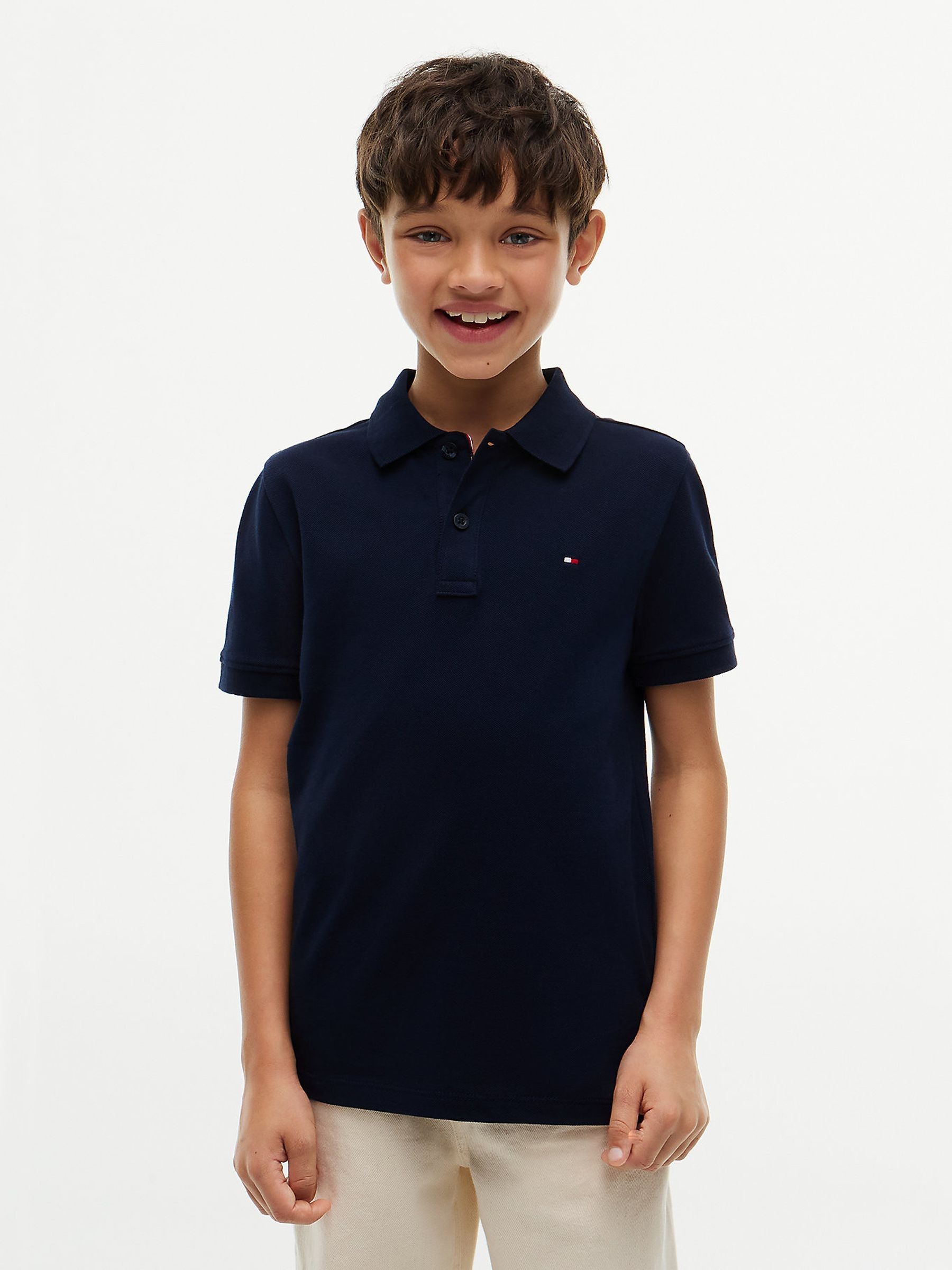 Tommy Hilfiger Boys Navy 420 Hilfiger Polo - 16Y - Image 5