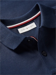 Tamsiai mėlyna - Tommy Hilfiger Essential Regular Fit Signature polo marškinėliai - 6 paveikslėlis iš 6