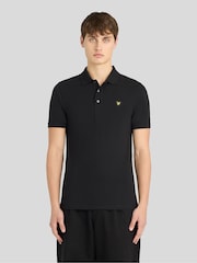 Lyle & Scott Black Shield Badge Polo Shirt - Image 1 of 5