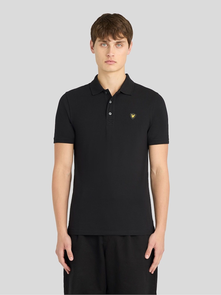 Lyle & Scott Black Shield Badge Polo Shirt - Image 1 of 5