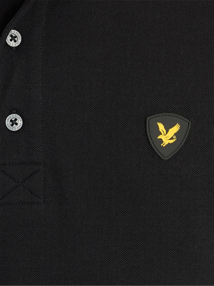 Lyle & Scott Black Shield Badge Polo Shirt - Image 5 of 5