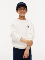 Άσπρο - Tommy Hilfiger Φούτερ με Στρογγυλή λαιμόκοψη και σημαία κληρονομιάς - Εικόνα 1 από 6