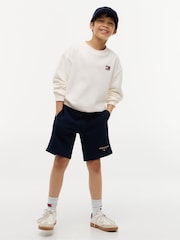 Άσπρο - Tommy Hilfiger Φούτερ με Στρογγυλή λαιμόκοψη και σημαία κληρονομιάς - Εικόνα 2 από 6
