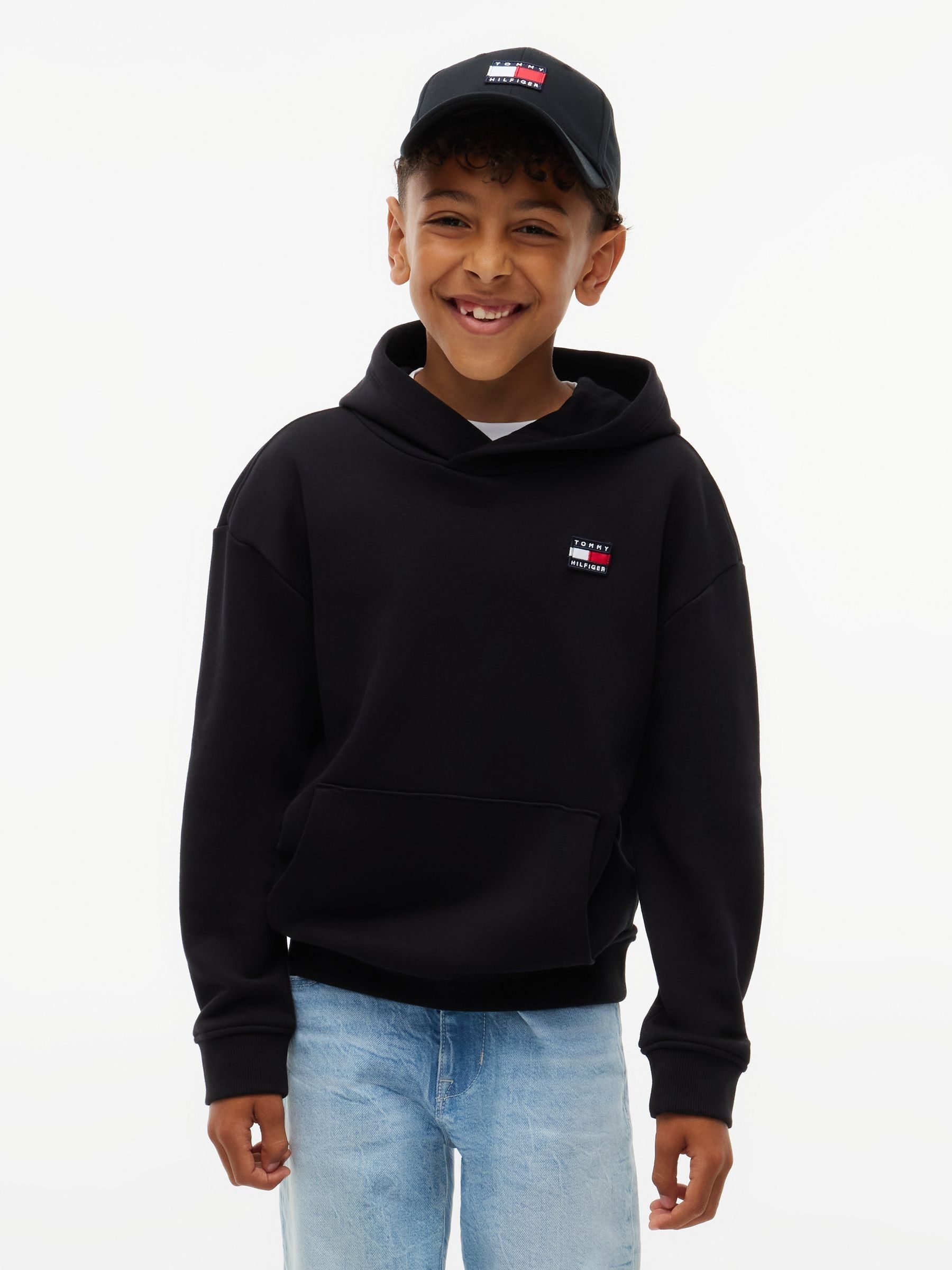 Tommy Hilfiger Kids' Heritage Flag Overhead Hoodie Black 16Y - Image 3