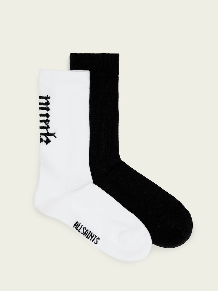 AllSaints Black Goth Punk Socks - Image 1 of 4 AllSaints Black Goth Punk Socks - Image 1 of 4