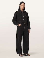 AllSaints Black Blink Cropped Jacket - Image 2 of 6