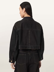 AllSaints Black Blink Cropped Jacket - Image 5 of 6