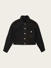AllSaints Black Blink Cropped Jacket - Image 6 of 6